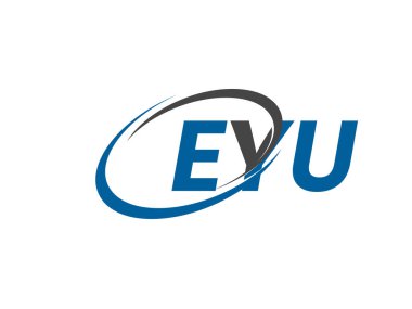EYU yaratıcı logo tasarımı vektör çizimi