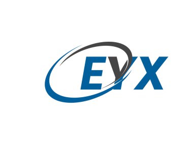 EYX yaratıcı logo tasarımı vektör çizimi