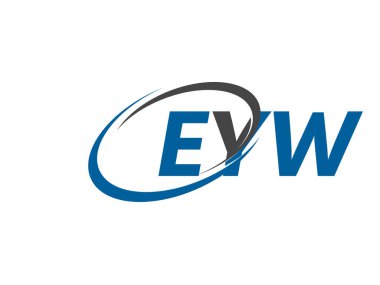 EYW yaratıcı logo tasarımı vektör çizimi