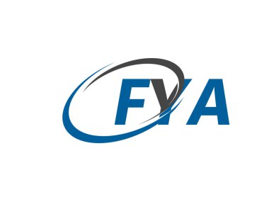 FYA yaratıcı logo tasarımı vektör çizimi
