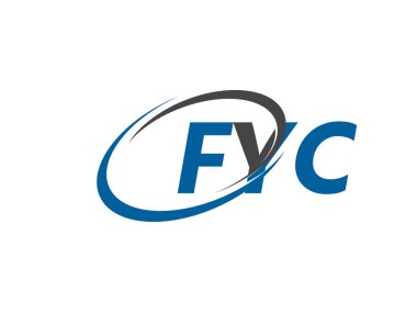 FYC yaratıcı logo tasarımı vektör çizimi