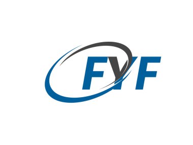 FYF yaratıcı logo tasarımı vektör çizimi