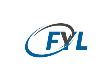 FYL yaratıcı logo tasarımı vektör çizimi