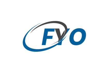 FYO yaratıcı logo tasarımı vektör çizimi