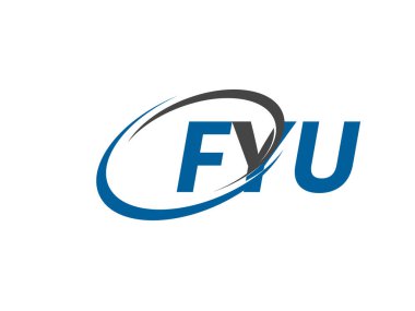 FYU yaratıcı logo tasarımı vektör çizimi