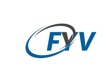 FYV yaratıcı logo tasarımı vektör çizimi