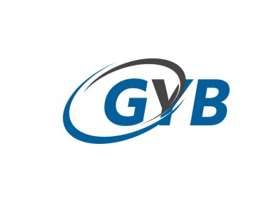 GYB yaratıcı logo tasarımı vektör çizimi