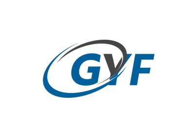 GYF yaratıcı logo tasarımı vektör çizimi