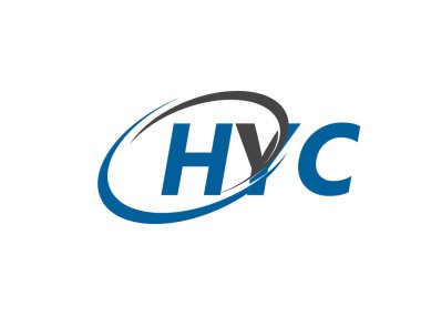 HYC yaratıcı logo tasarımı vektör çizimi