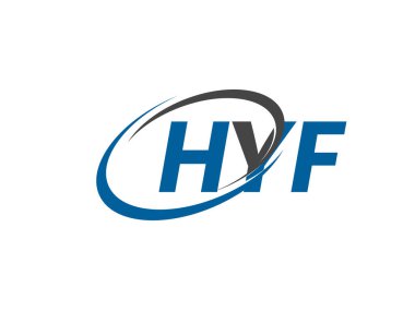 HYF yaratıcı logo tasarımı vektör çizimi