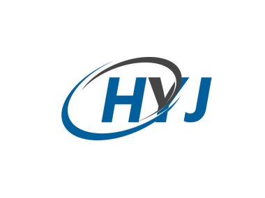 HYJ yaratıcı logo tasarımı vektör çizimi