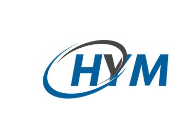 HYM yaratıcı logo tasarımı vektör çizimi
