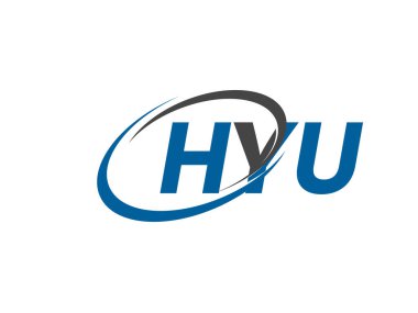 HYU yaratıcı logo tasarımı vektör çizimi