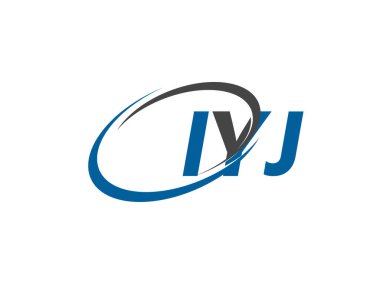 IYJ yaratıcı logo tasarımı vektör çizimi