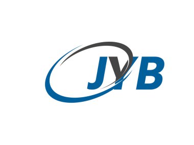 JYB yaratıcı logo tasarımı vektör çizimi