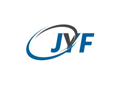JYF yaratıcı logo tasarımı vektör çizimi