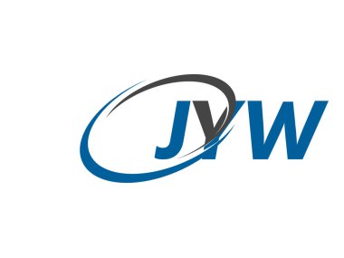 JYW yaratıcı logo tasarımı vektör çizimi
