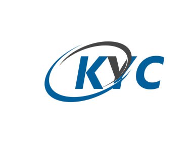 KYC yaratıcı logo tasarımı vektör çizimi