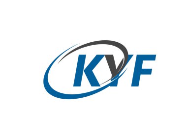 KYF yaratıcı logo tasarımı vektör çizimi