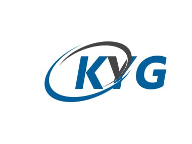 KYG yaratıcı logo tasarımı vektör çizimi