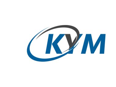 KYM yaratıcı logo tasarımı vektör çizimi