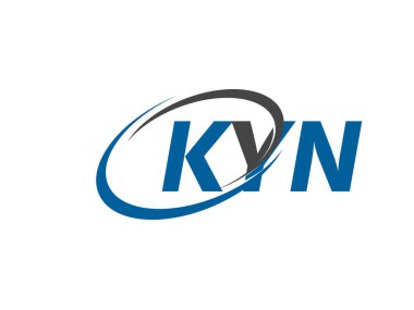 KYN yaratıcı logo tasarımı vektör çizimi