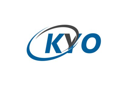 KYO yaratıcı logo tasarımı vektör çizimi