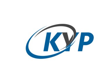 KYP yaratıcı logo tasarımı vektör çizimi
