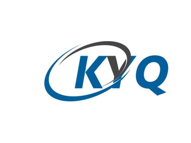 KYQ yaratıcı logo tasarımı vektör çizimi