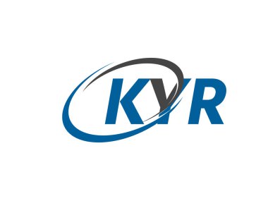 KYR yaratıcı logo tasarımı vektör çizimi