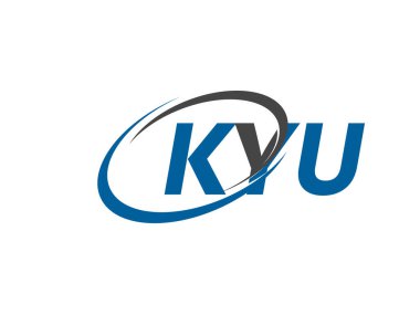 KYU yaratıcı logo tasarımı vektör çizimi