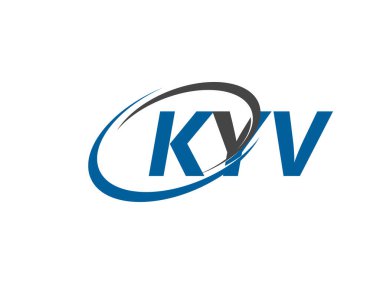KYV yaratıcı logo tasarımı vektör çizimi