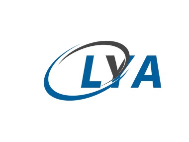 LYA yaratıcı logo tasarımı vektör çizimi