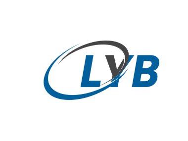 LYB yaratıcı logo tasarımı vektör çizimi