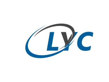 LYC yaratıcı logo tasarımı vektör çizimi