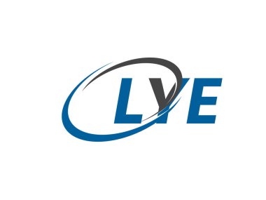 LYE yaratıcı logo tasarımı vektör çizimi