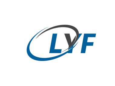 LYF yaratıcı logo tasarımı vektör çizimi
