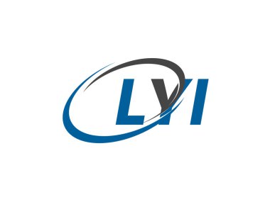 LYI yaratıcı logo tasarımı vektör çizimi
