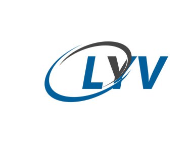 LYV yaratıcı logo tasarımı vektör çizimi