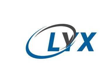 LYX yaratıcı logo tasarımı vektör çizimi