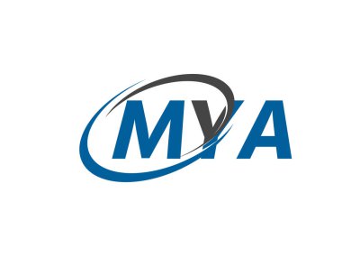 MYA yaratıcı logo tasarımı vektör çizimi