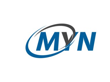 MYN yaratıcı logo tasarımı vektör çizimi