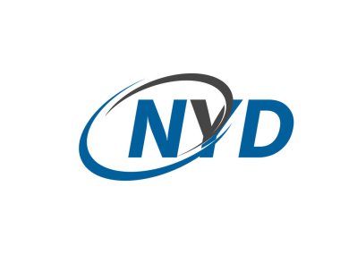 NYD yaratıcı logo tasarımı vektör çizimi