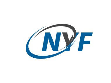 NYF yaratıcı logo tasarımı vektör çizimi