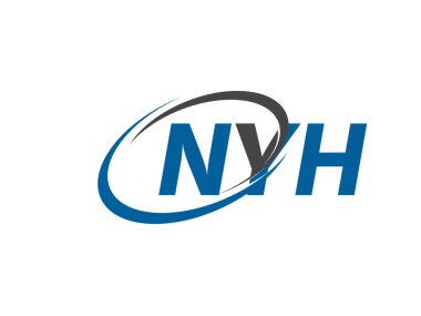 NYH yaratıcı logo tasarımı vektör çizimi