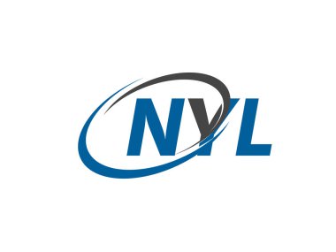 NYL yaratıcı logo tasarımı vektör çizimi