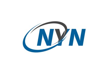 NYN yaratıcı logo tasarımı vektör çizimi