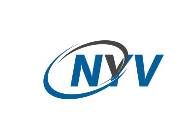 NYV yaratıcı logo tasarımı vektör çizimi