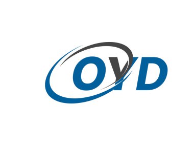 OYD yaratıcı logo tasarımı vektör çizimi