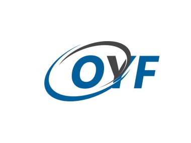 OYF yaratıcı logo tasarımı vektör çizimi